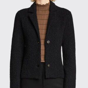 VINCE Bouclé Sweater Blazer - Black